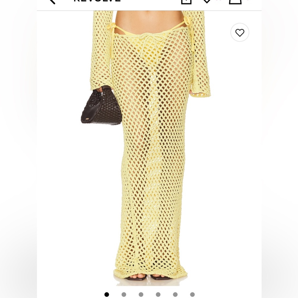 Yellow Crochet Maxi Skirt